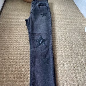 Blank NYC black star patch jeans